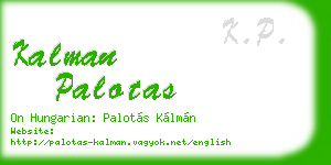 kalman palotas business card